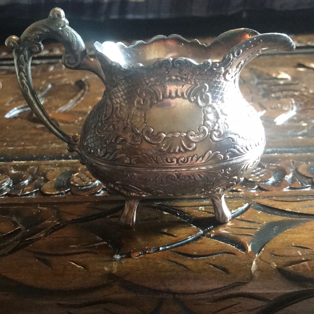 Antique Silver Japanese Mini Pitcher View 3